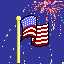 American Flag With Fireworks 3